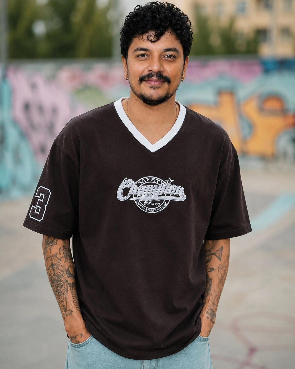 V-Neck Oversized Tees 1