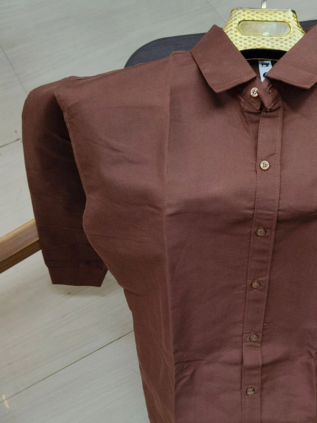 [Empire Collection] Men's Solid Dark Brown Full Sleeve Shirt for Casual Wear 2