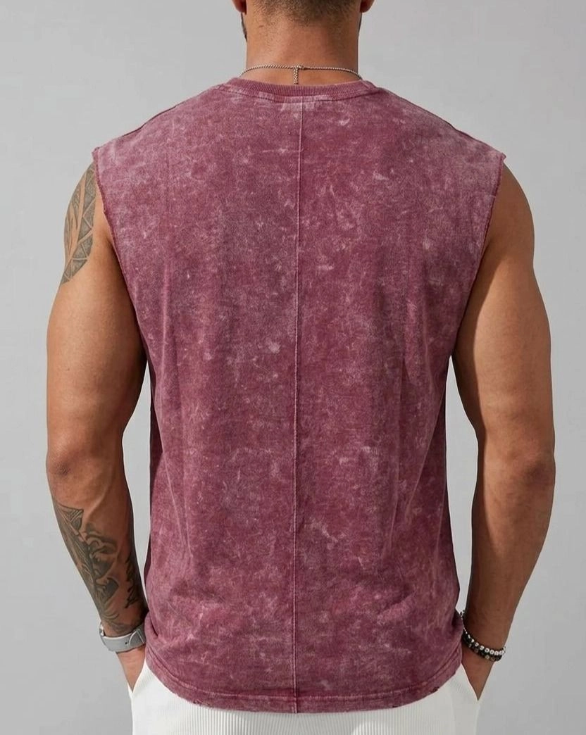AeroWash Men's Acid-Wash Muscle Tank 2