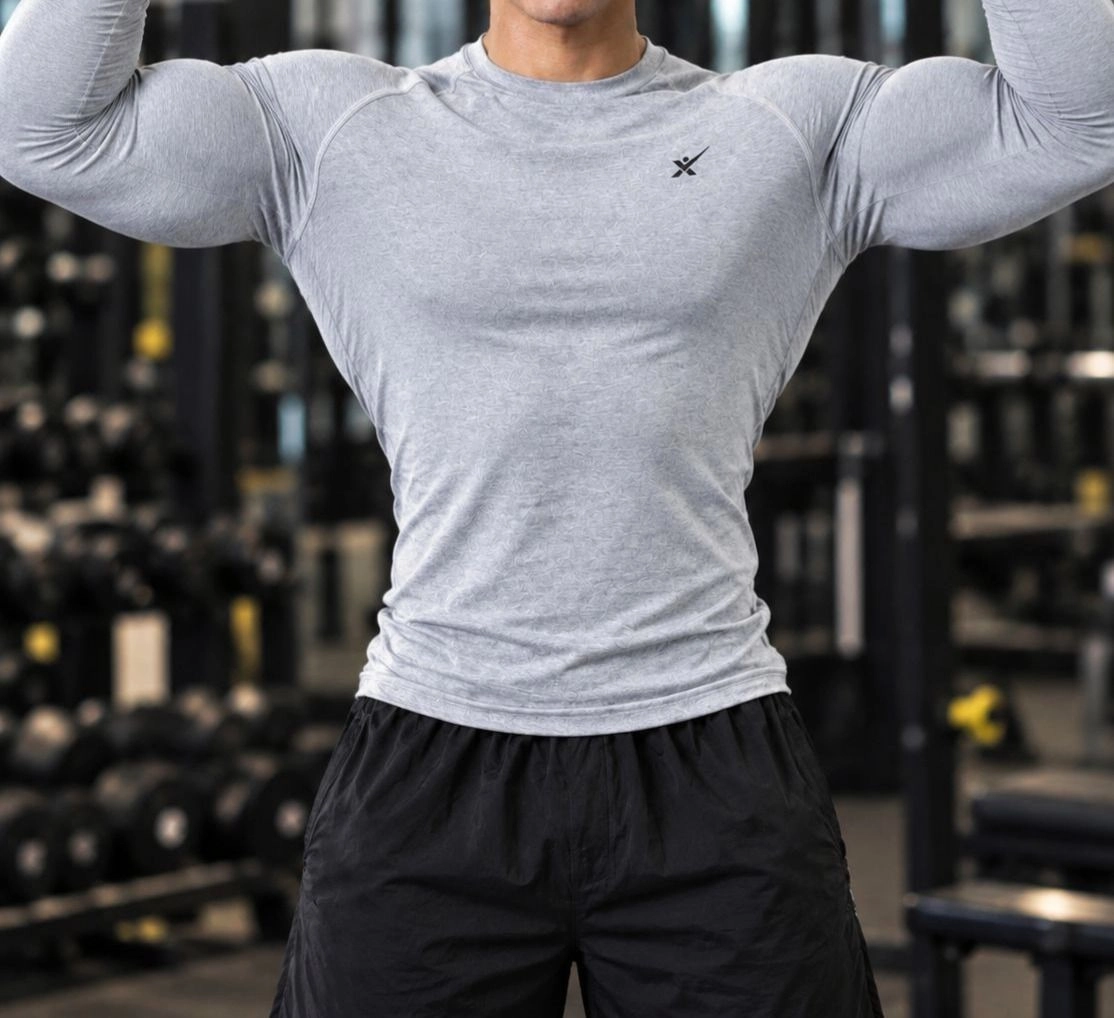 Men's Premium Muscle-Fit Raglan Long-Sleeve Training T-Shirt 3