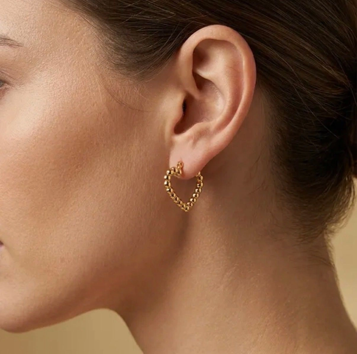 Heart Chain Drop Earrings