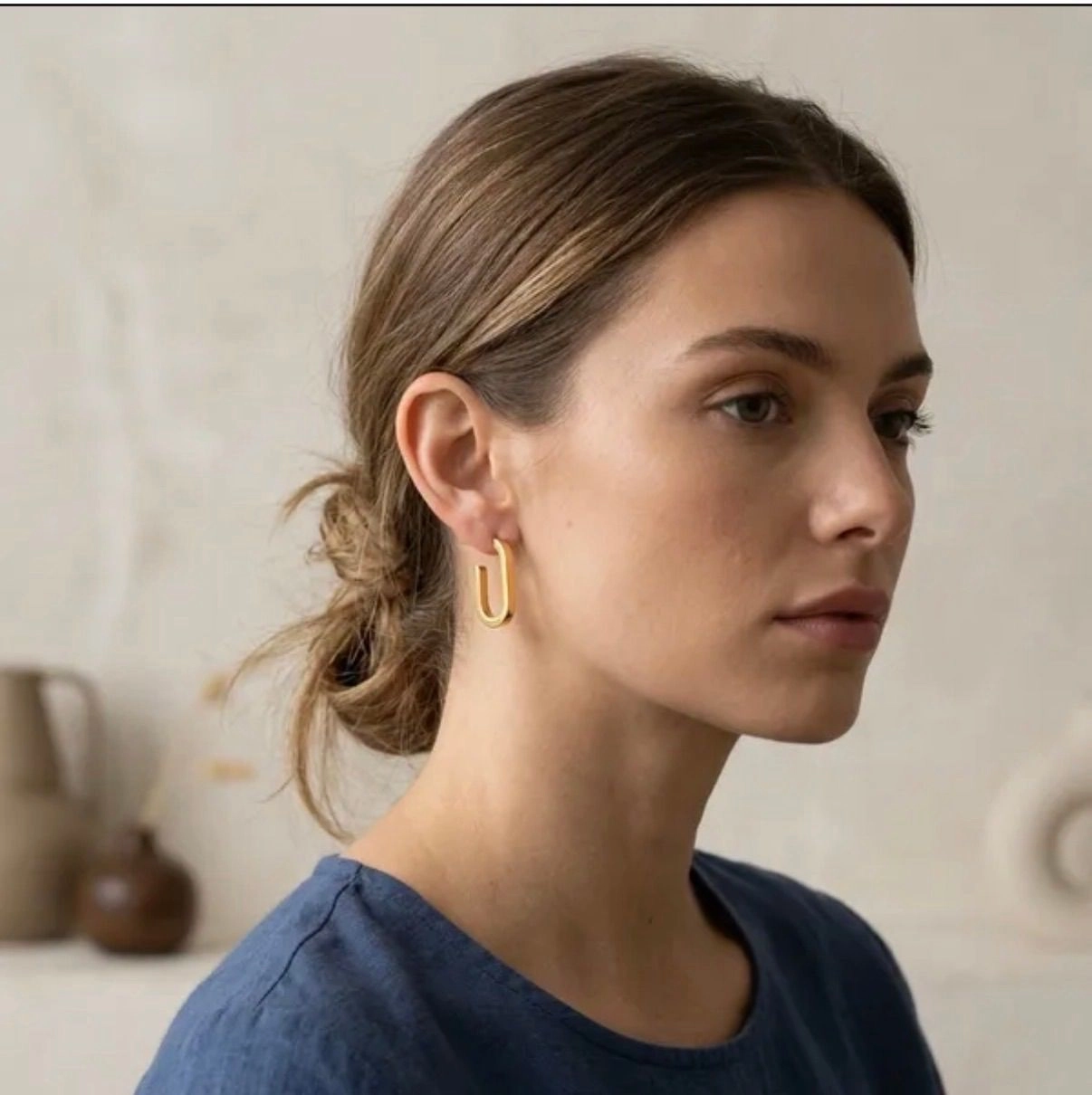 Paperclip Hoop Earrings 2