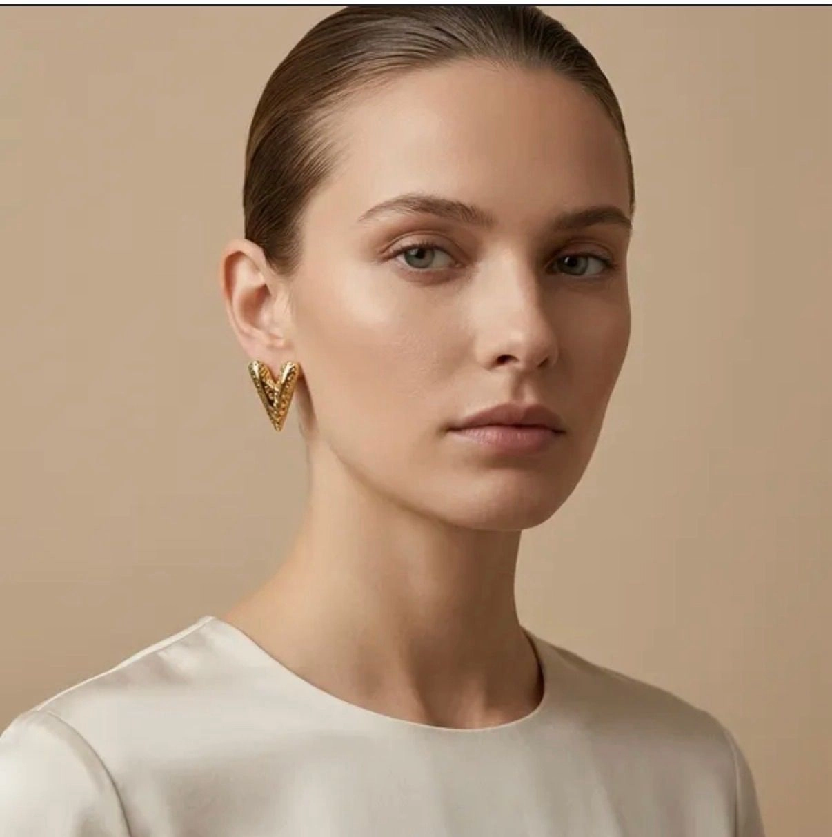 Heart Shaped Textured Earrings 2