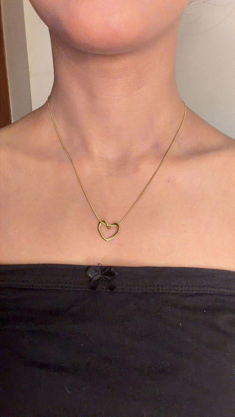 Heart Outline Pendant Necklace 1