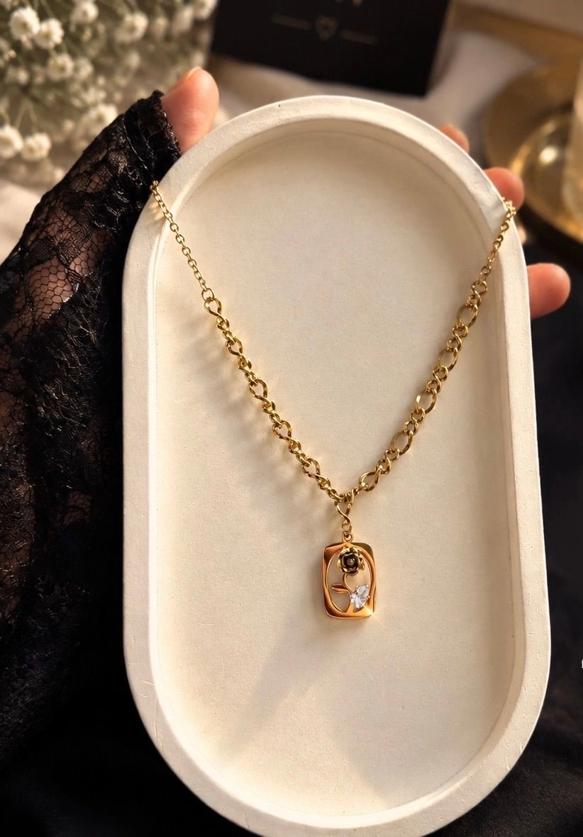 Celeste Rose Pendant Necklace 1