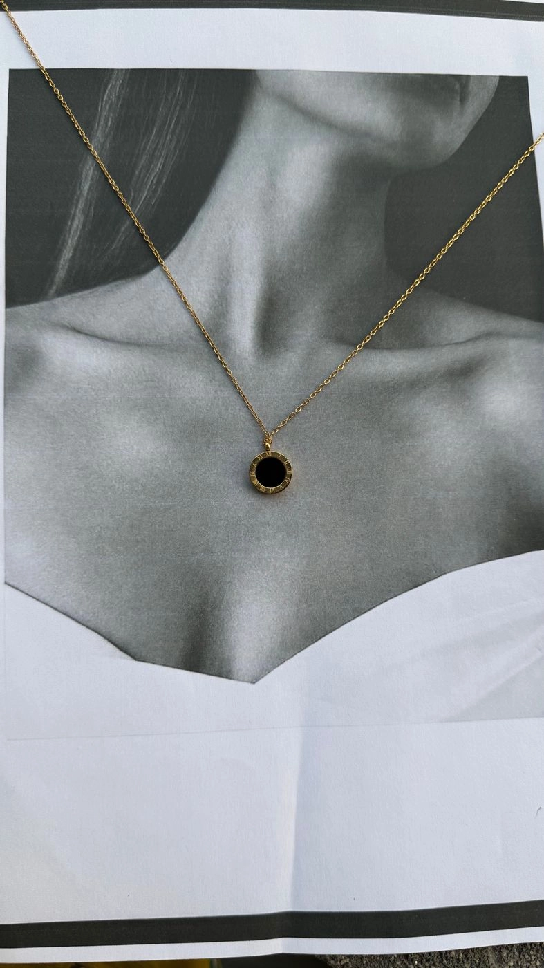 Double side disc necklace ( GOLDEN) 1