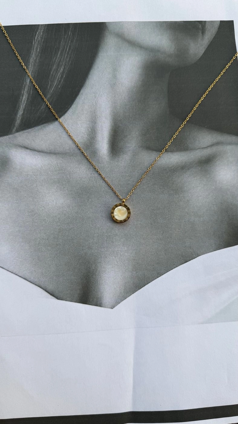 Double side disc necklace ( GOLDEN) 2