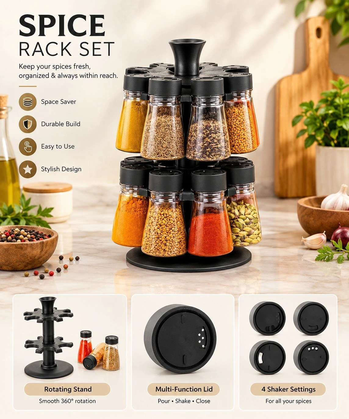 Attractive Spice Racks (8Pcs) 1