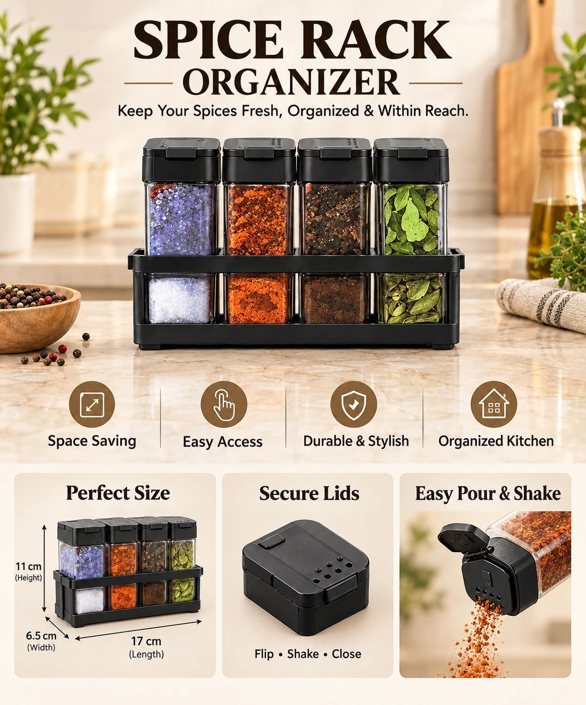 Attractive Spice Racks (8Pcs) 1
