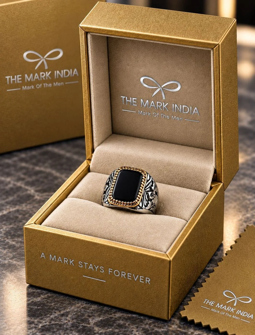 The Mark India – Black Crown Ring
