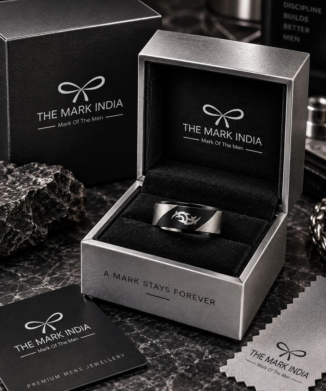 The Mark India- Black Mark Ring 2