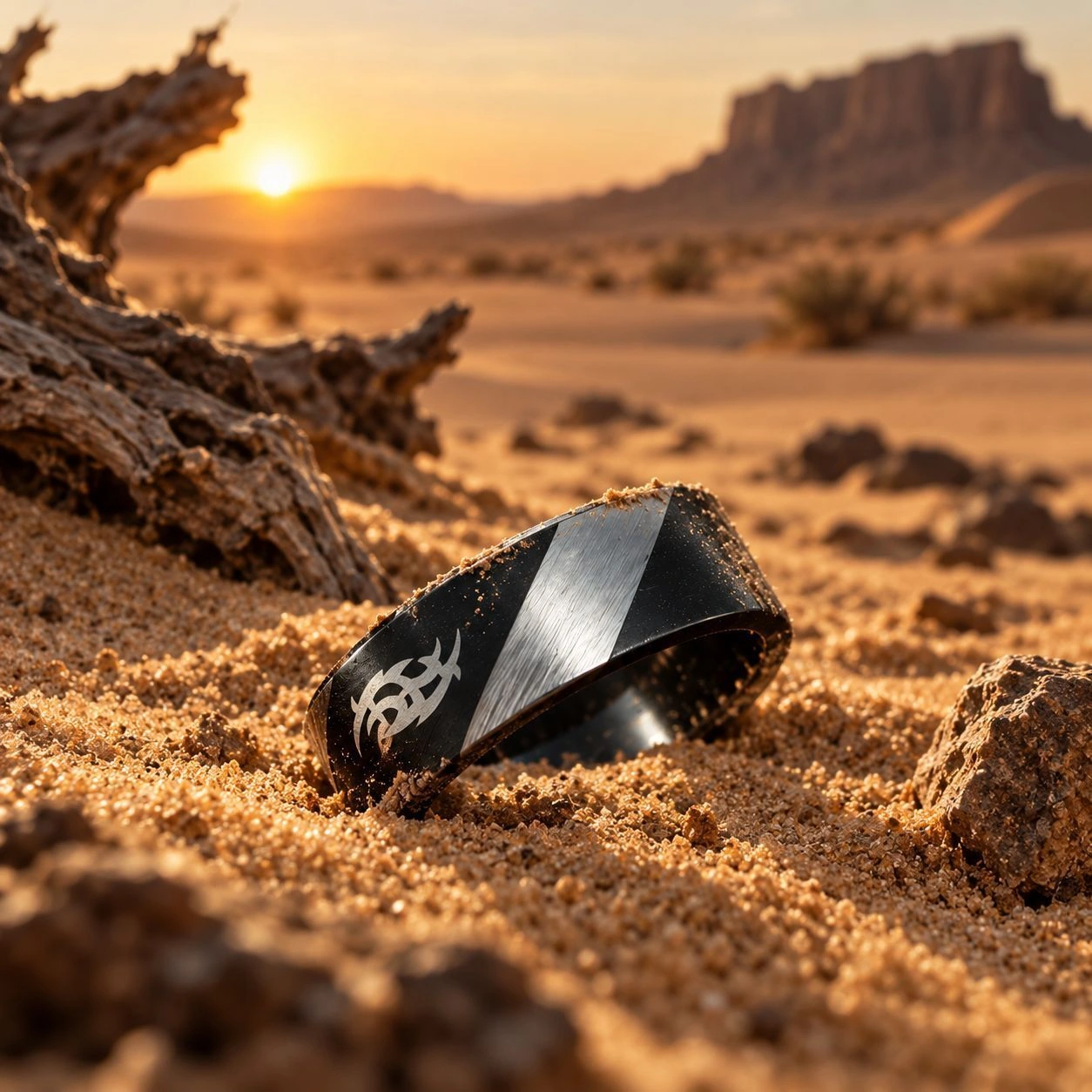 The Mark India- Black Mark Ring 9