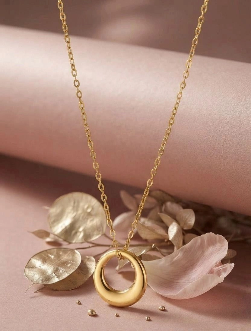 Anti-tarnish Ring Necklace -gold 1