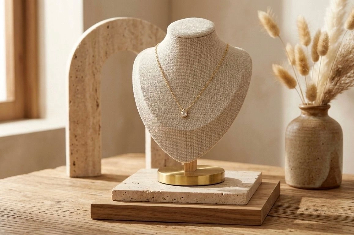 Anti Tarnish Diamond drop necklace -gold 4