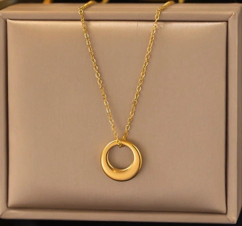 Anti-tarnish Ring Necklace -gold 3