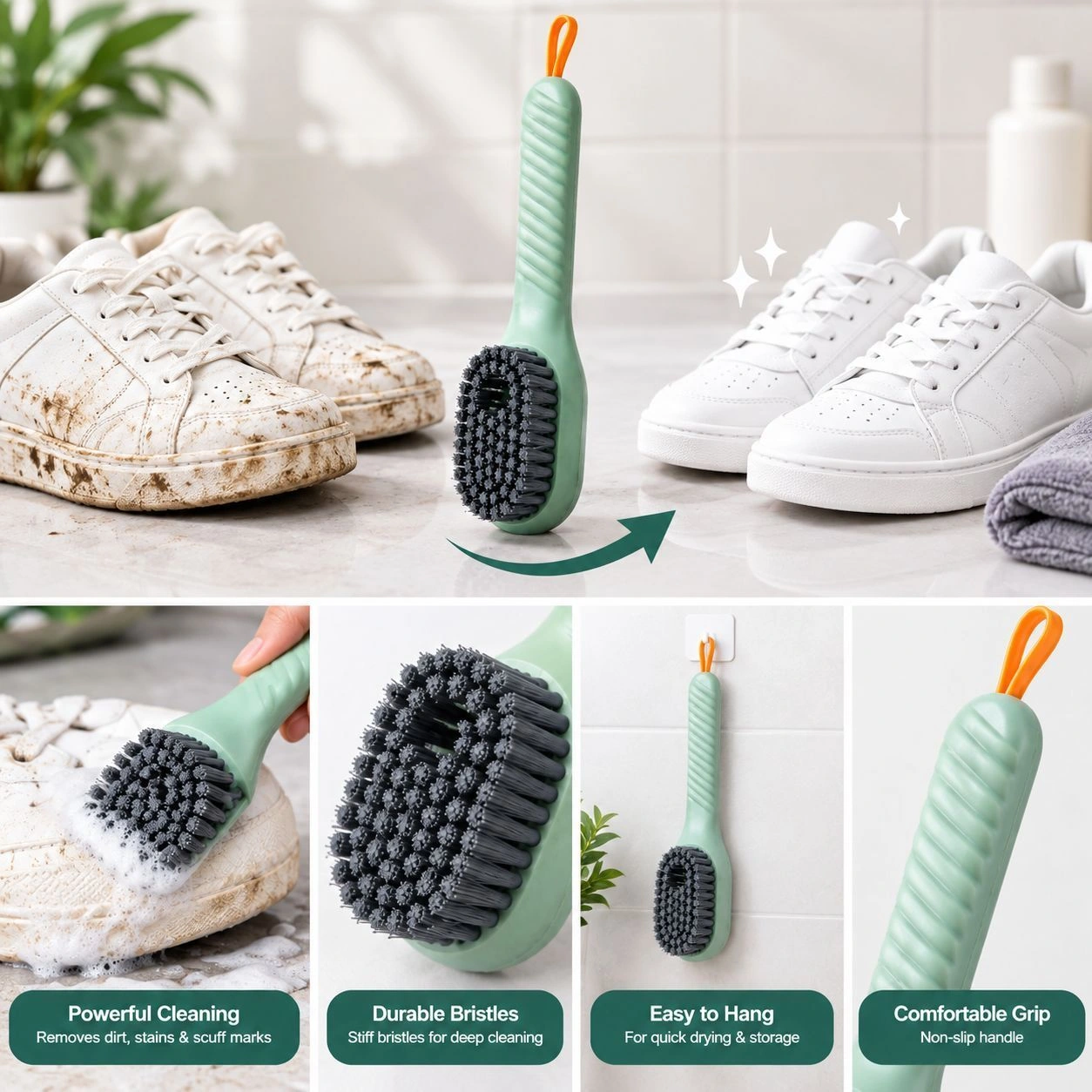 Shoe Cleaning Brush with Liquid Dispenser