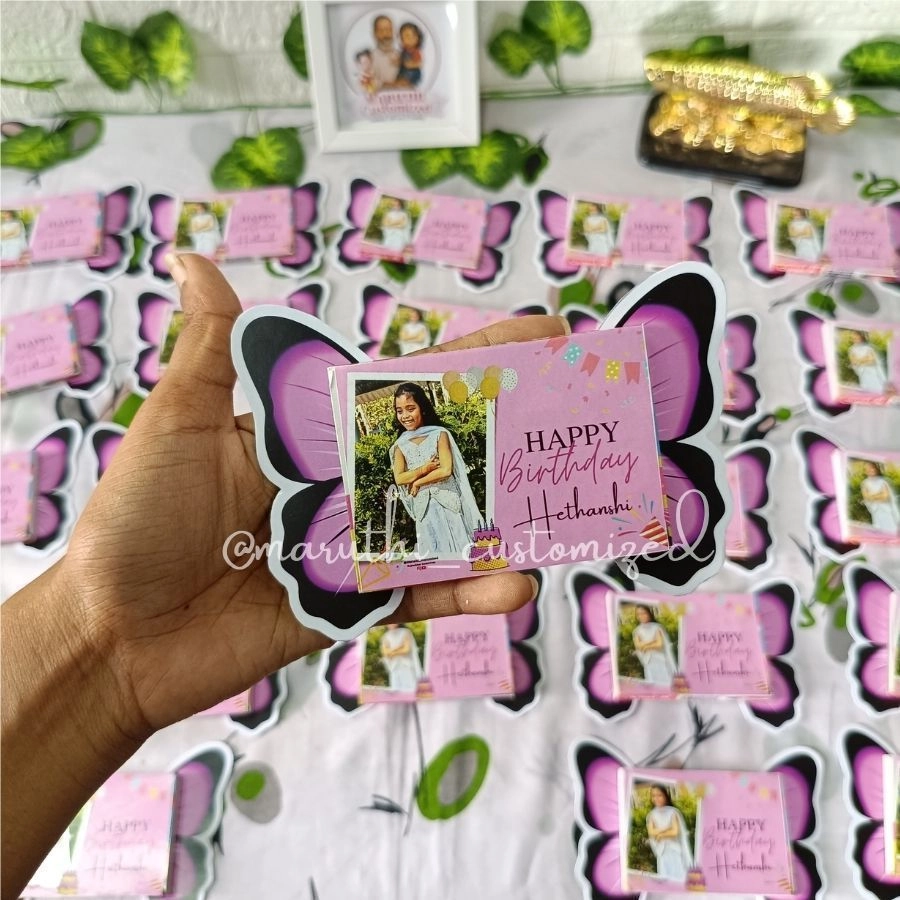 Customised butterfly theme crayons 4