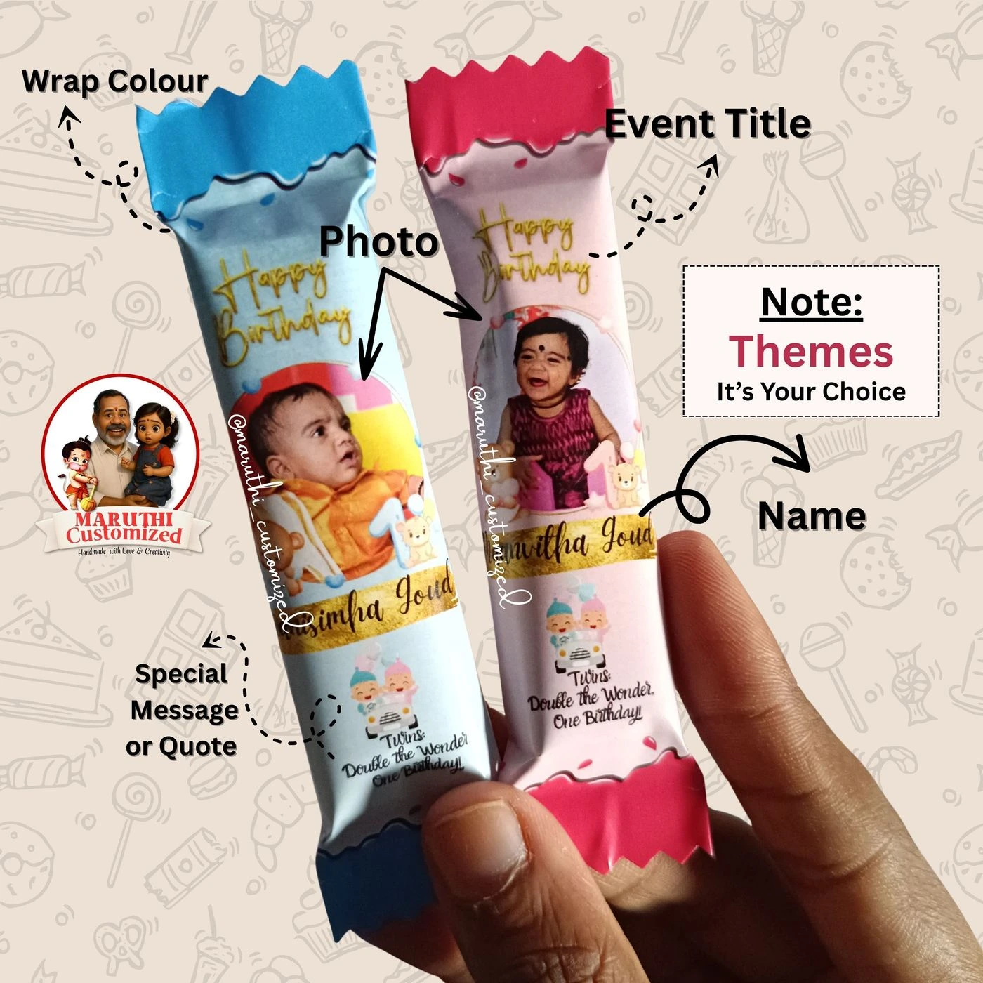 Mini milky bar Customized Chocolate 2