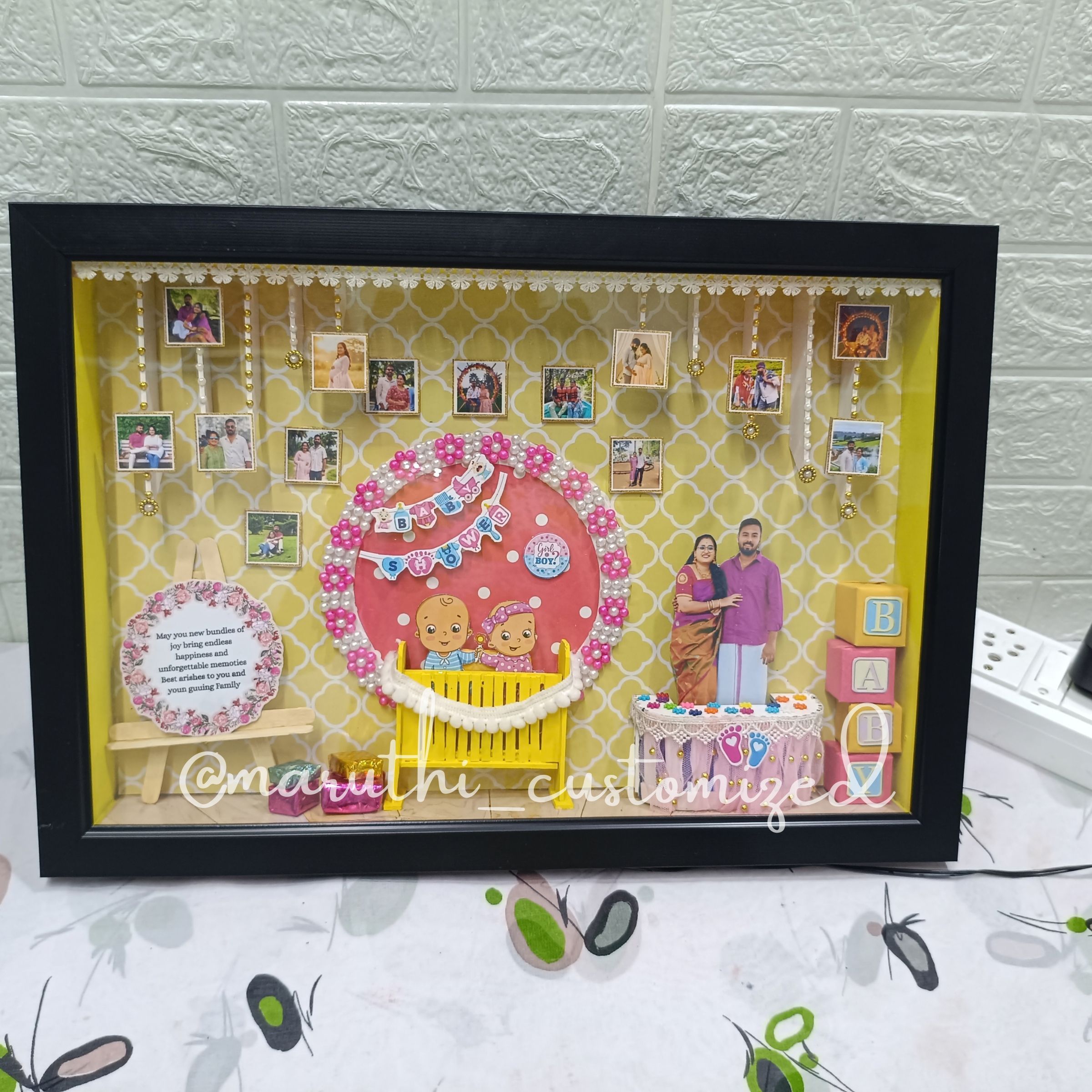 3D Miniature Baby Shower with light 1