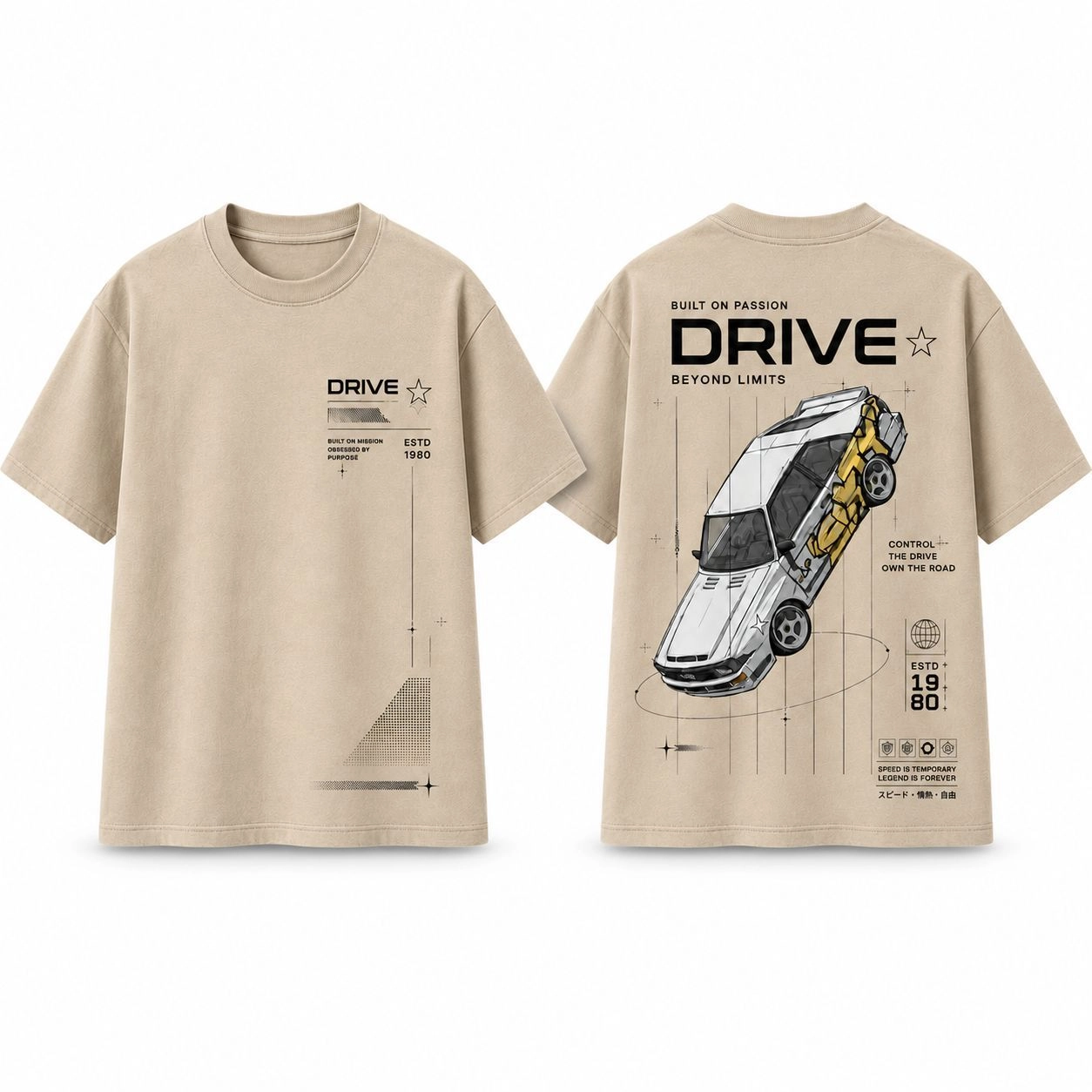 DRIVE Beyond Limits – Oversized Graphic T-Shirt 1