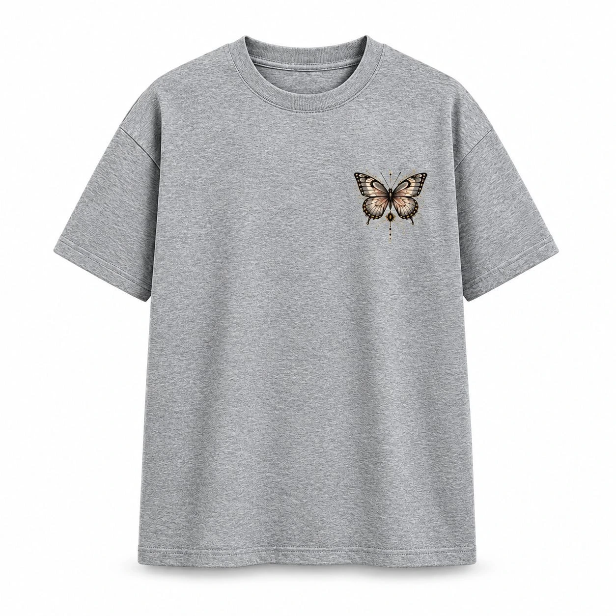 Butterfly Muse – Floral Vision Oversized Graphic T-Shirt 2