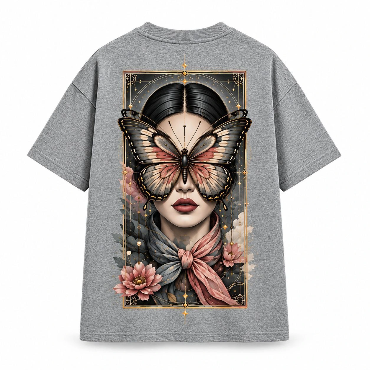 Butterfly Muse – Floral Vision Oversized Graphic T-Shirt 3