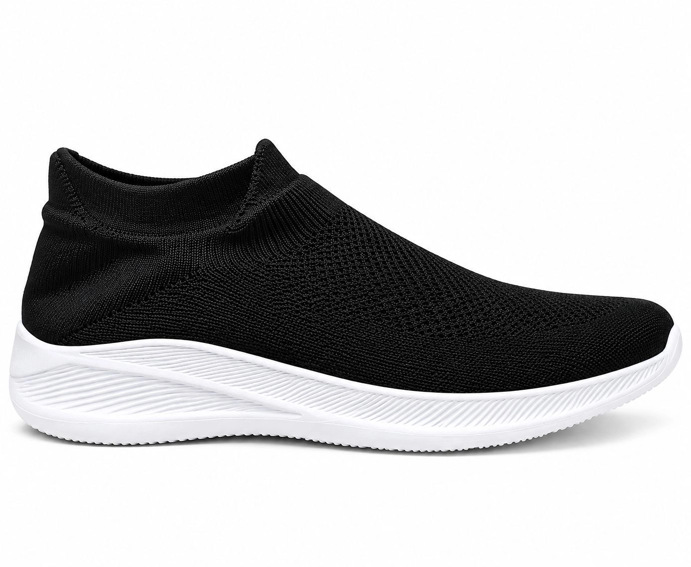 Men's Black Lightweight Slip-On Sports Shoes 3