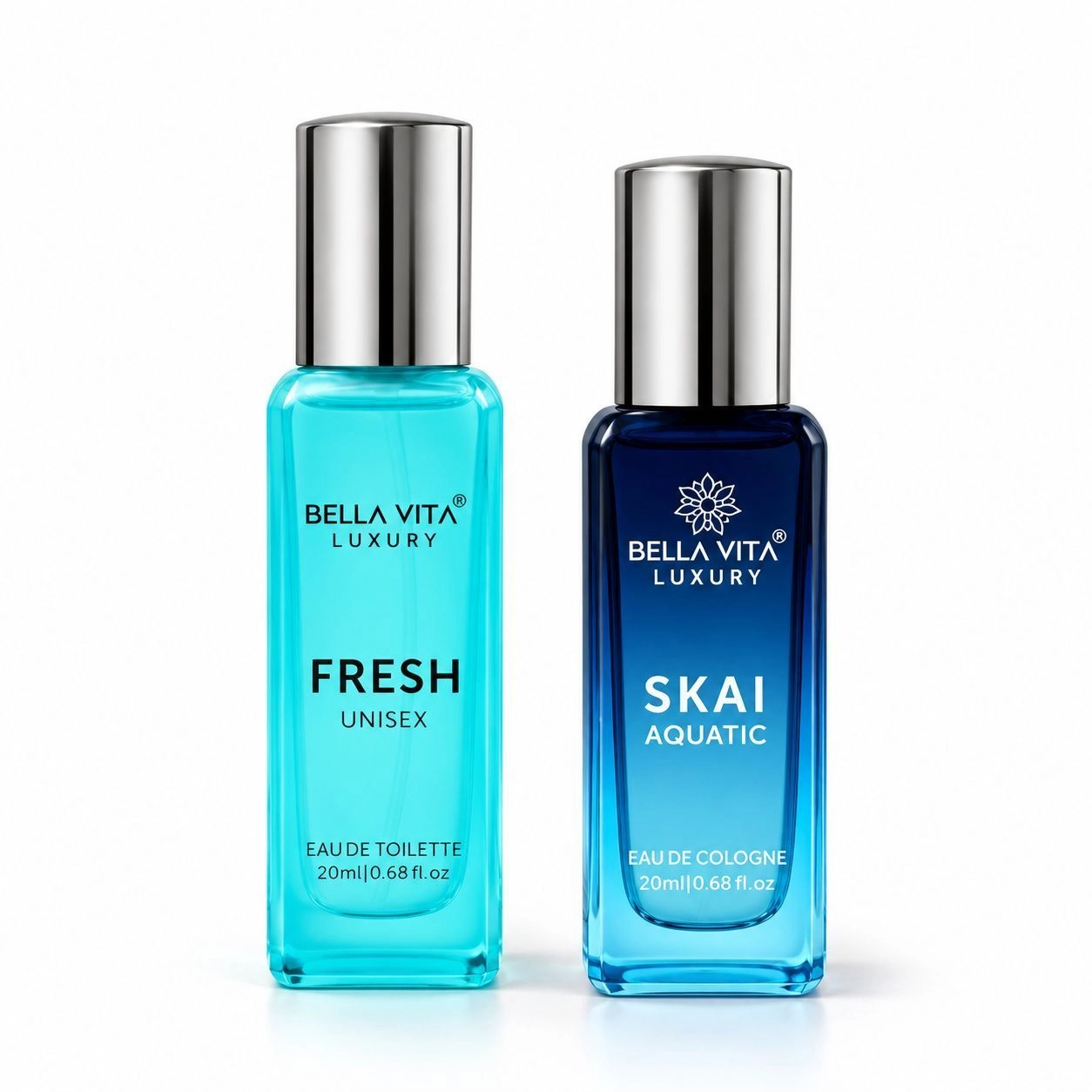 Bella Vita Luxury Unisex FRESH and SKAI Perfume Combo (40ml - 2 x 20ml)
Elevate