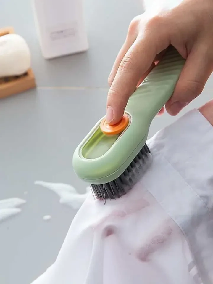 2 PCS Multifunctional Liquid Shoe Cleaning Brush with Soap Dispenser 1