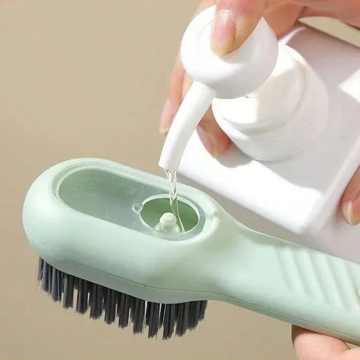 2 PCS Multifunctional Liquid Shoe Cleaning Brush with Soap Dispenser 2