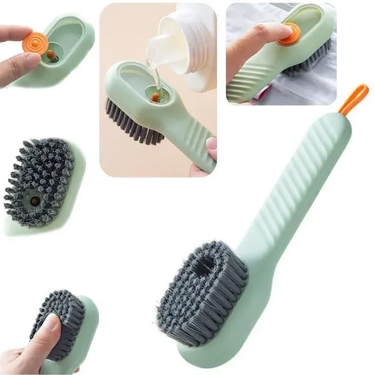 2 PCS Multifunctional Liquid Shoe Cleaning Brush with Soap Dispenser 4