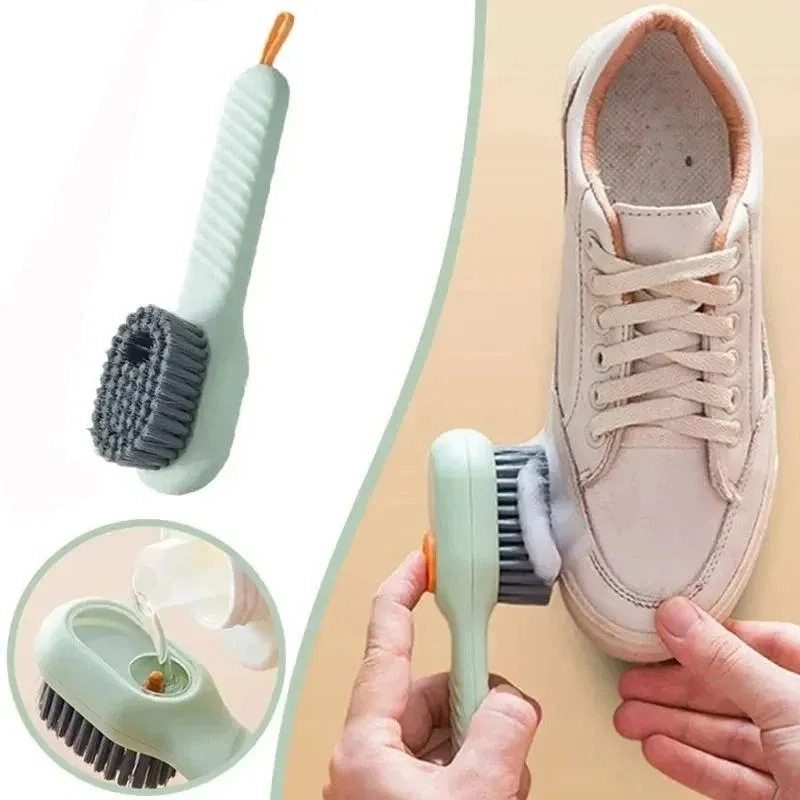 2 PCS Multifunctional Liquid Shoe Cleaning Brush with Soap Dispenser 5
