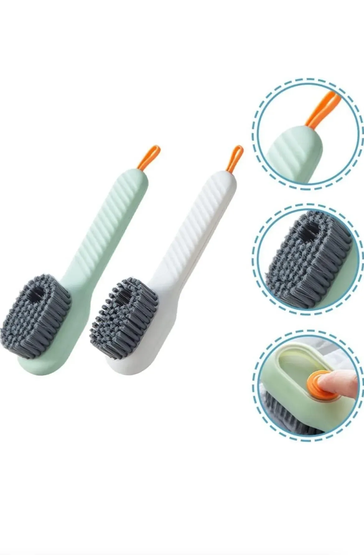 2 PCS Multifunctional Liquid Shoe Cleaning Brush with Soap Dispenser 8