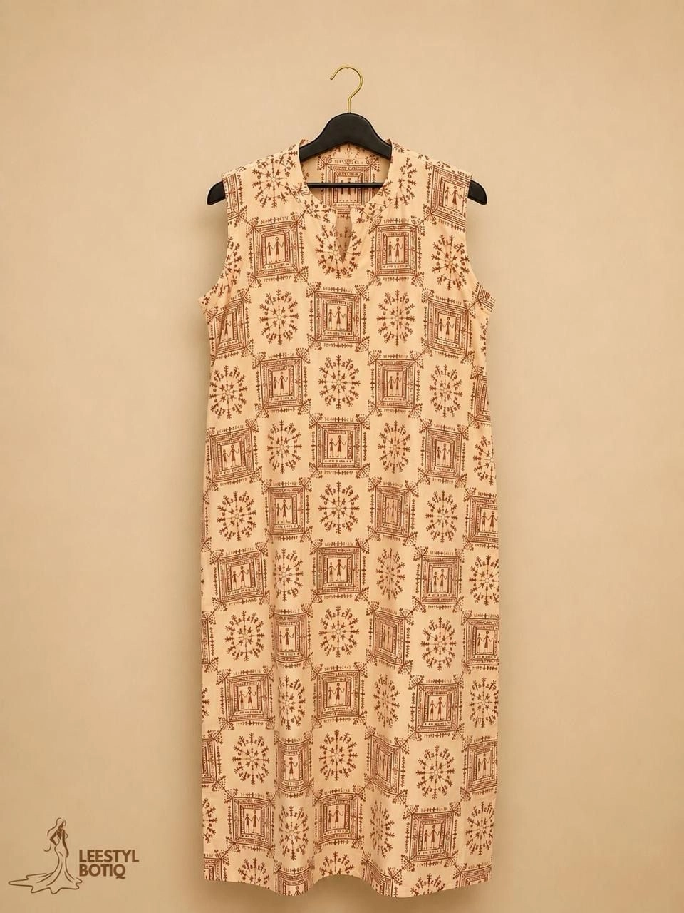 Cotton Printed Sleeveless Kurti