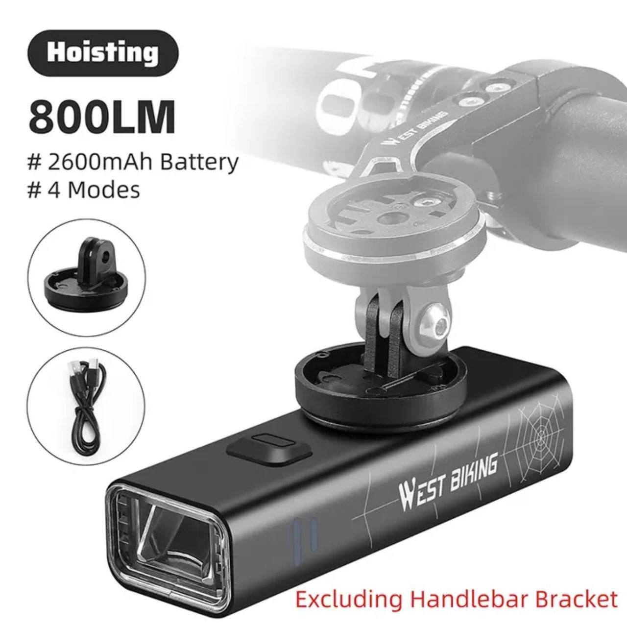 Westbike 800L bicycle front light 3