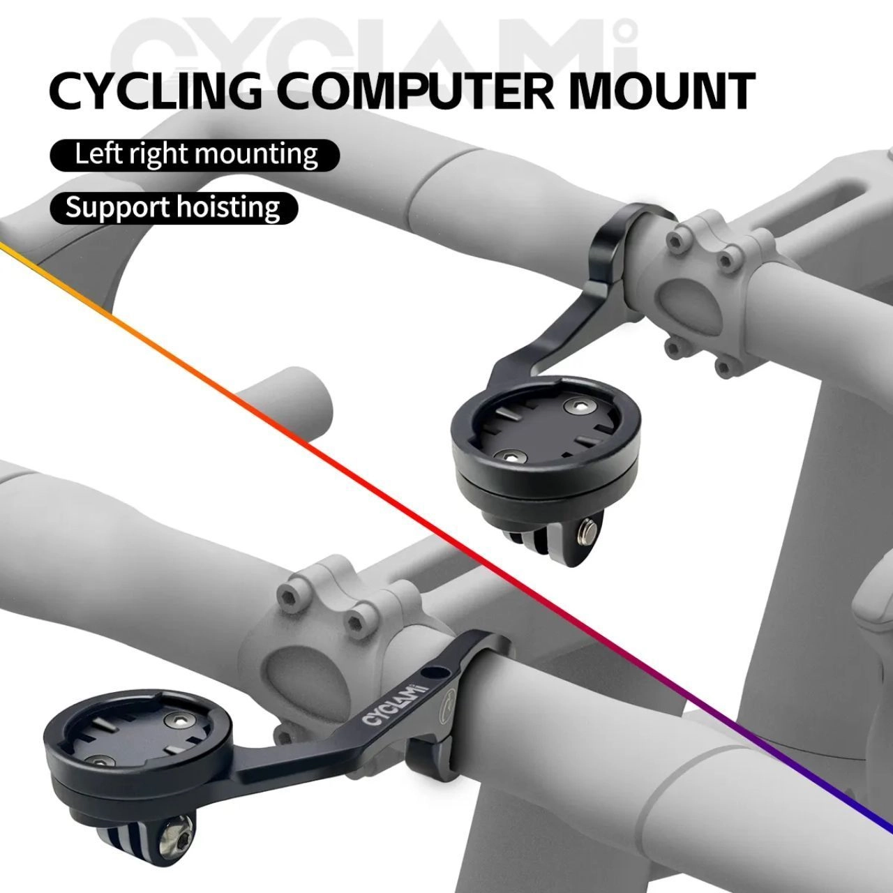 Cyclami S5 Aluminium alloy bicycle computer extension mount with gopro holder 4