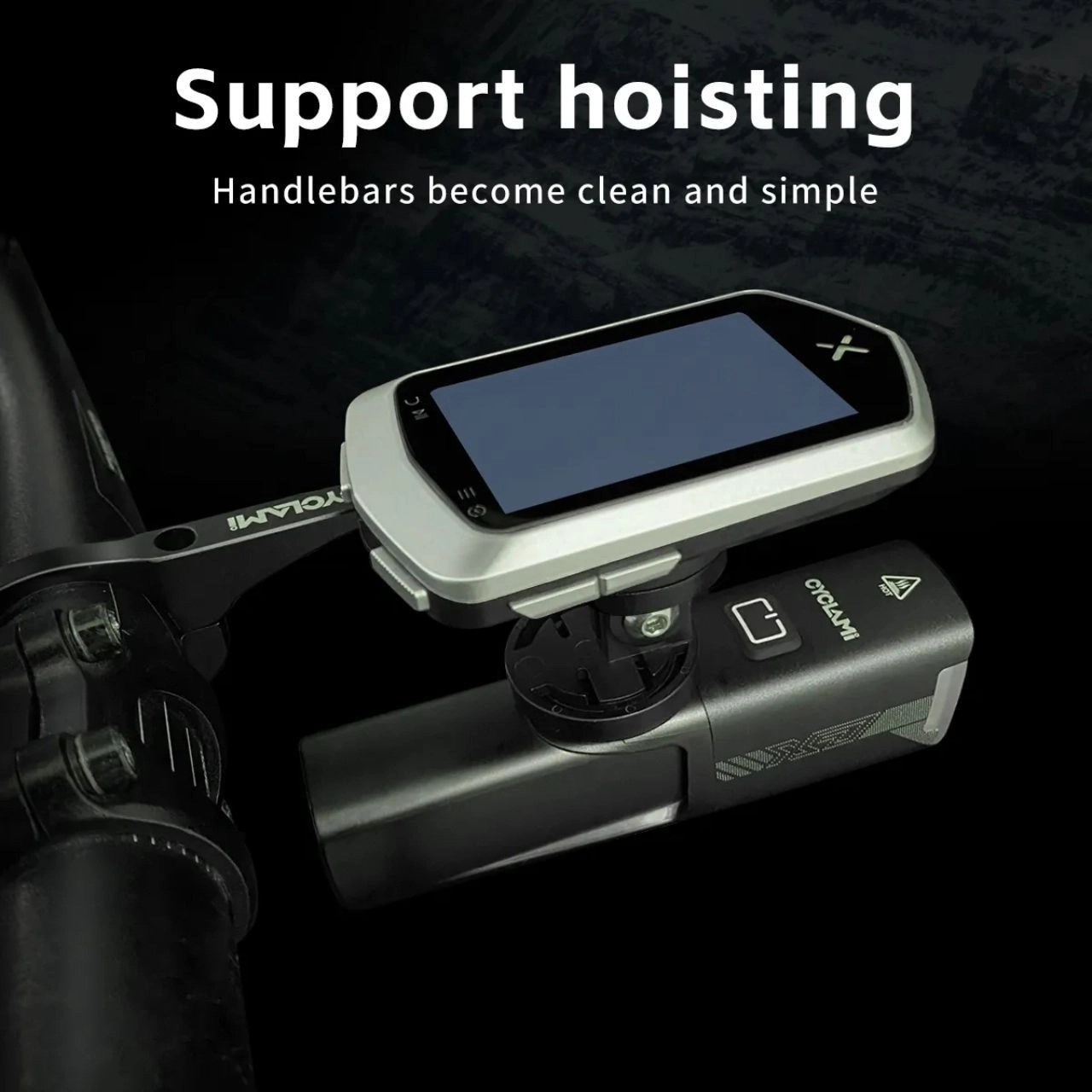 Cyclami S5 Aluminium alloy bicycle computer extension mount with gopro holder 6