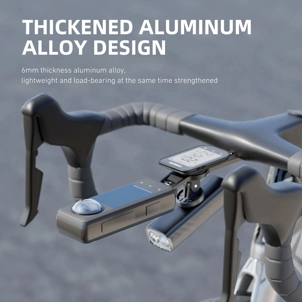 Cyclami S18 Aluminium alloy bicycle computer extension mount for insa360 with gopro holder 5