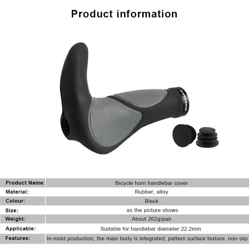 Riderace rubber MTB/Hubrid bike grips 2