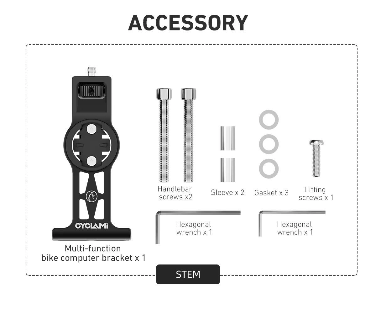 Cyclami aluminium alloy insta 360 stem mount 7