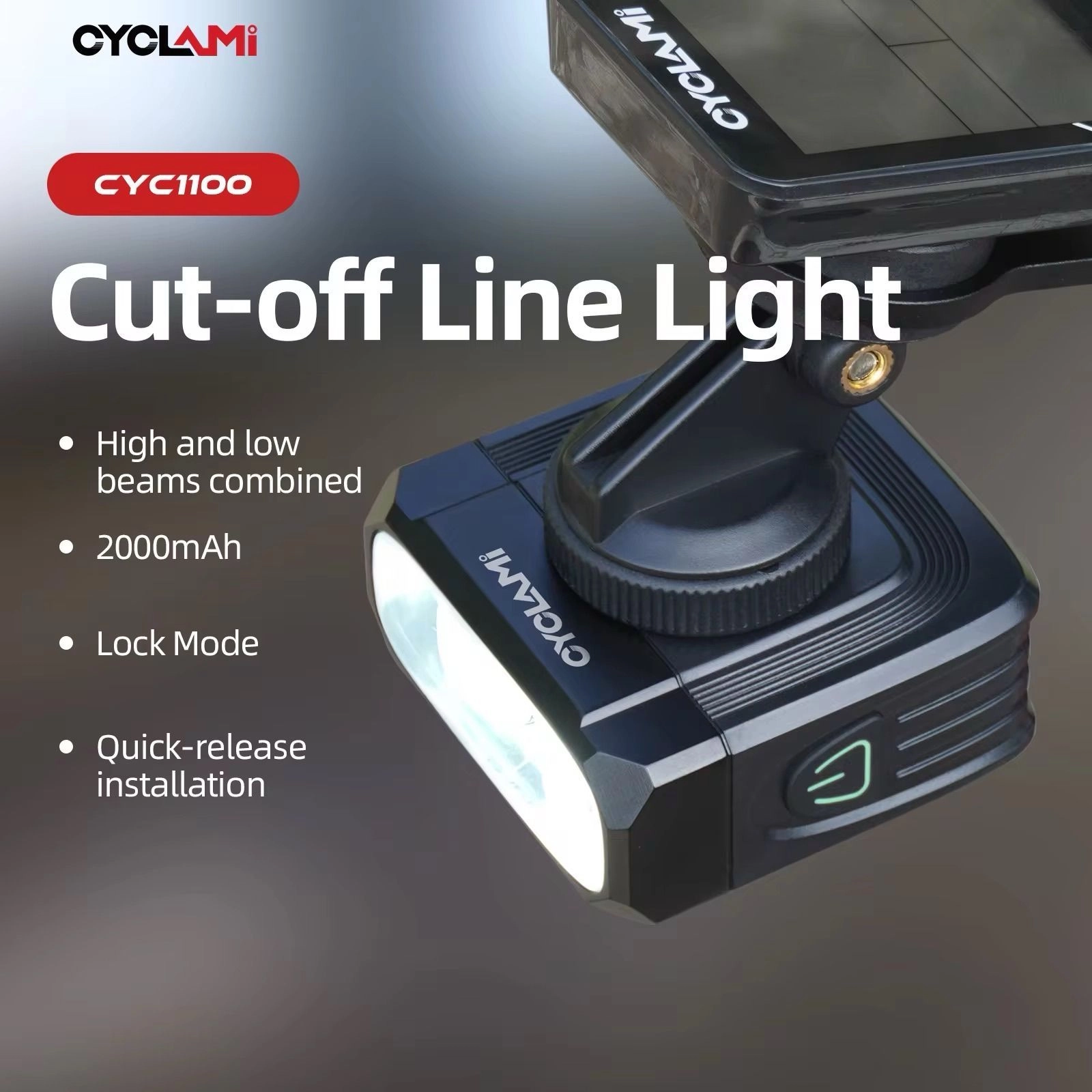 Cyclami CYC1100 rechargeable headlight 3