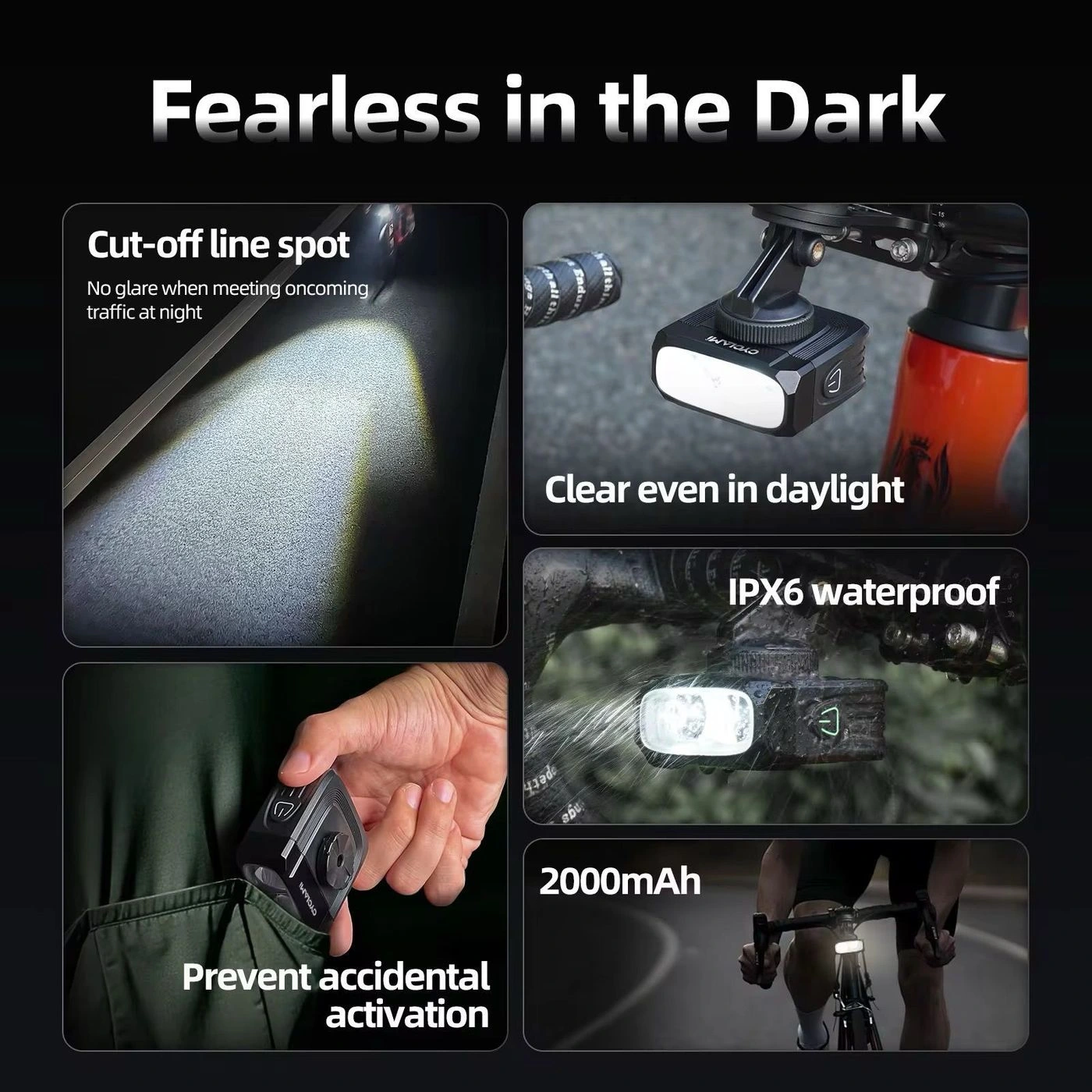 Cyclami CYC1100 rechargeable headlight 4