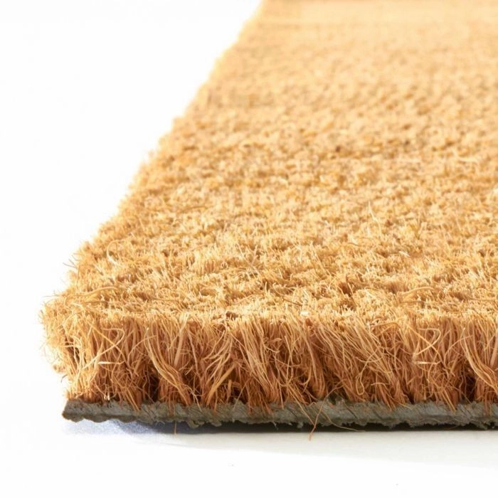 Natural Coir Door Mat - Plain Blank Anti Slip Light Brown colour 4