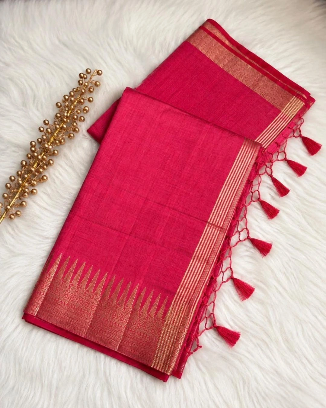 SOFT LINEN SAREE 4