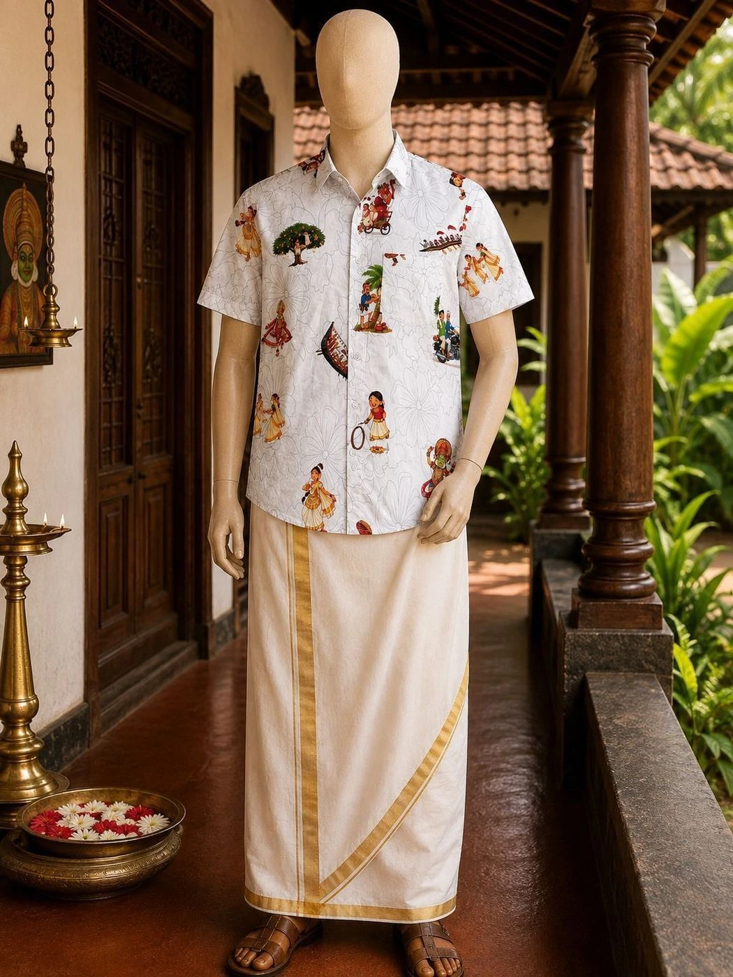 White Printed Shirt