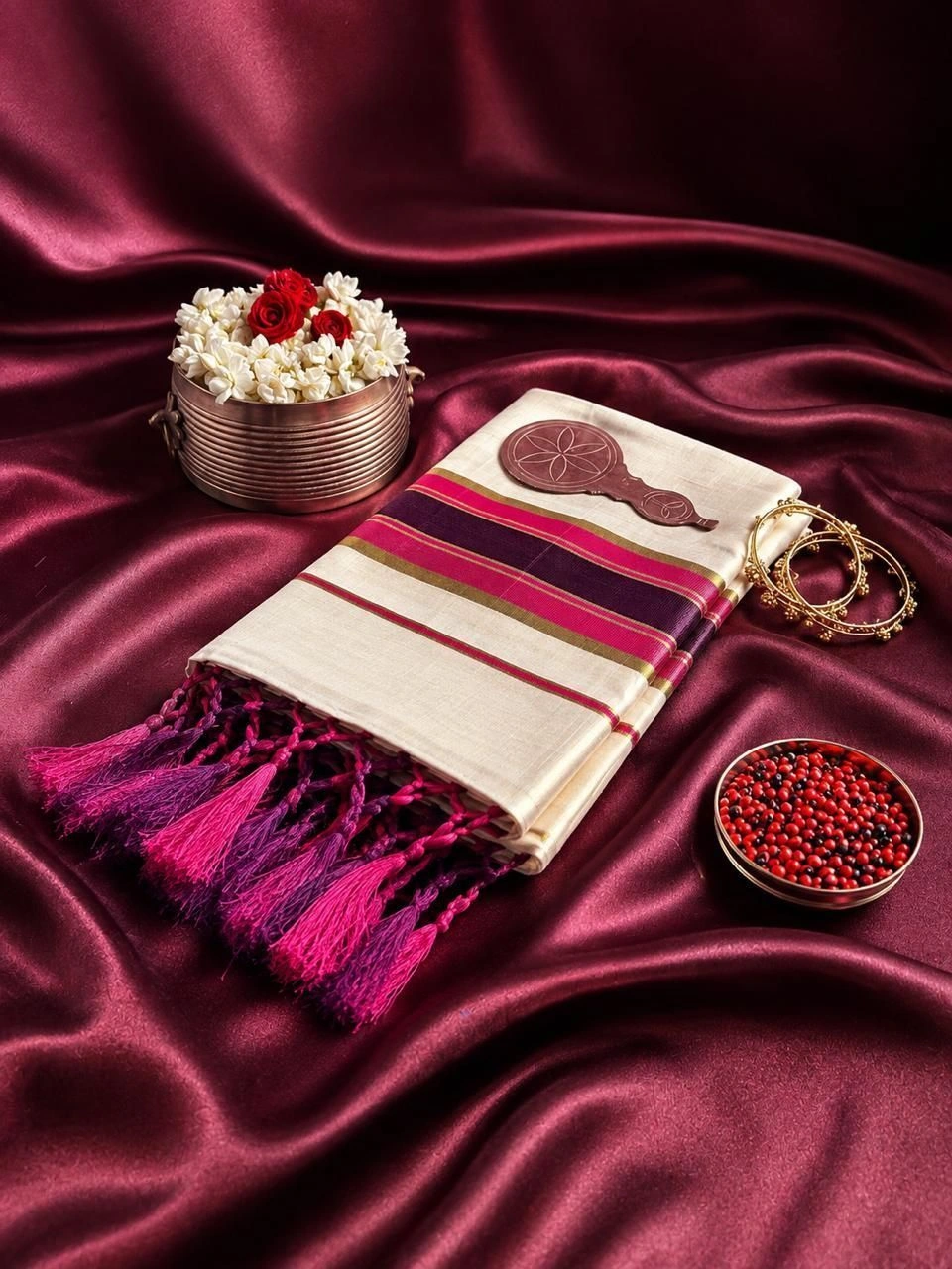 Tissue Kasavu Set Saree