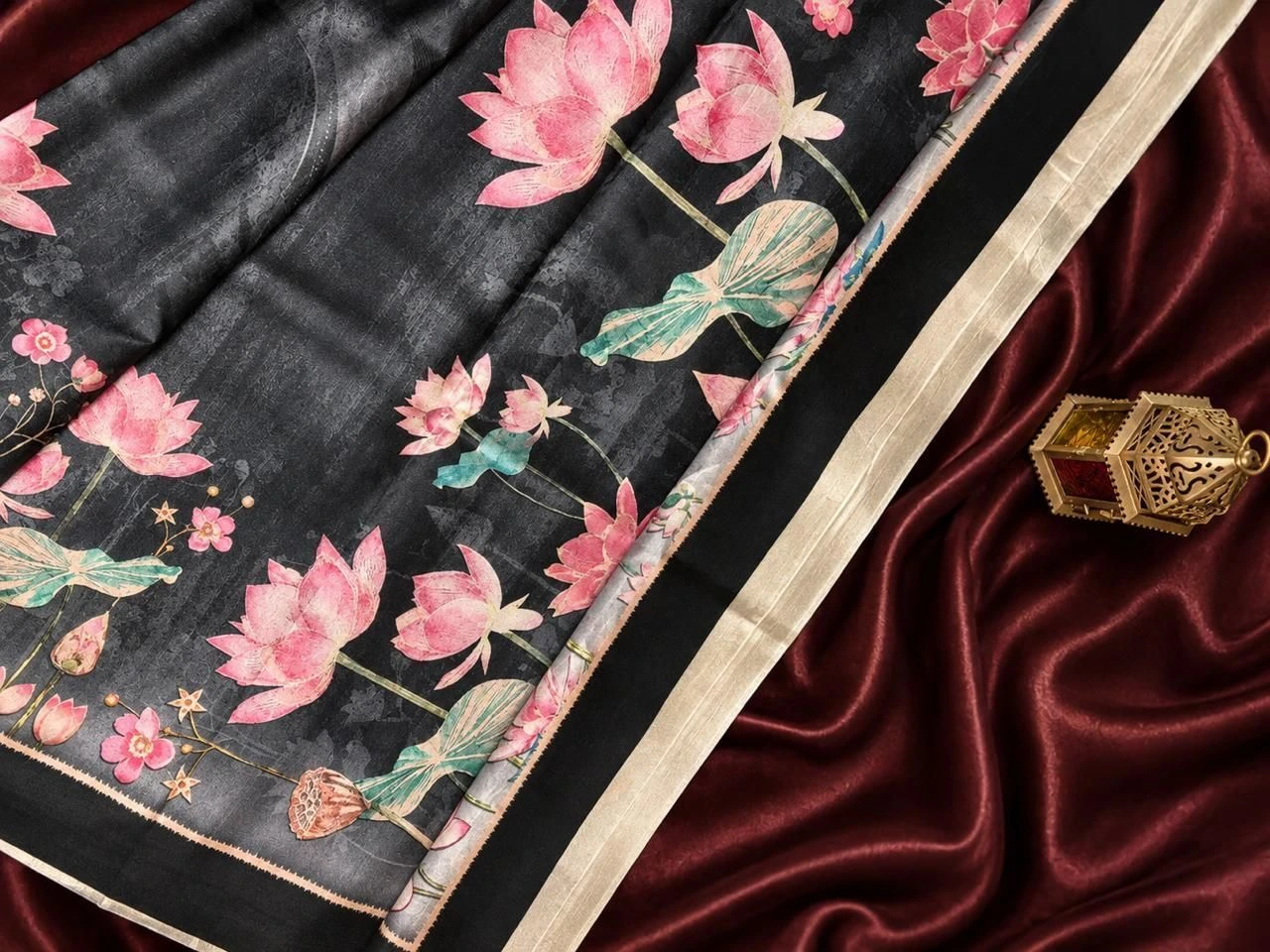 Digital Printed Cotton Saree 3