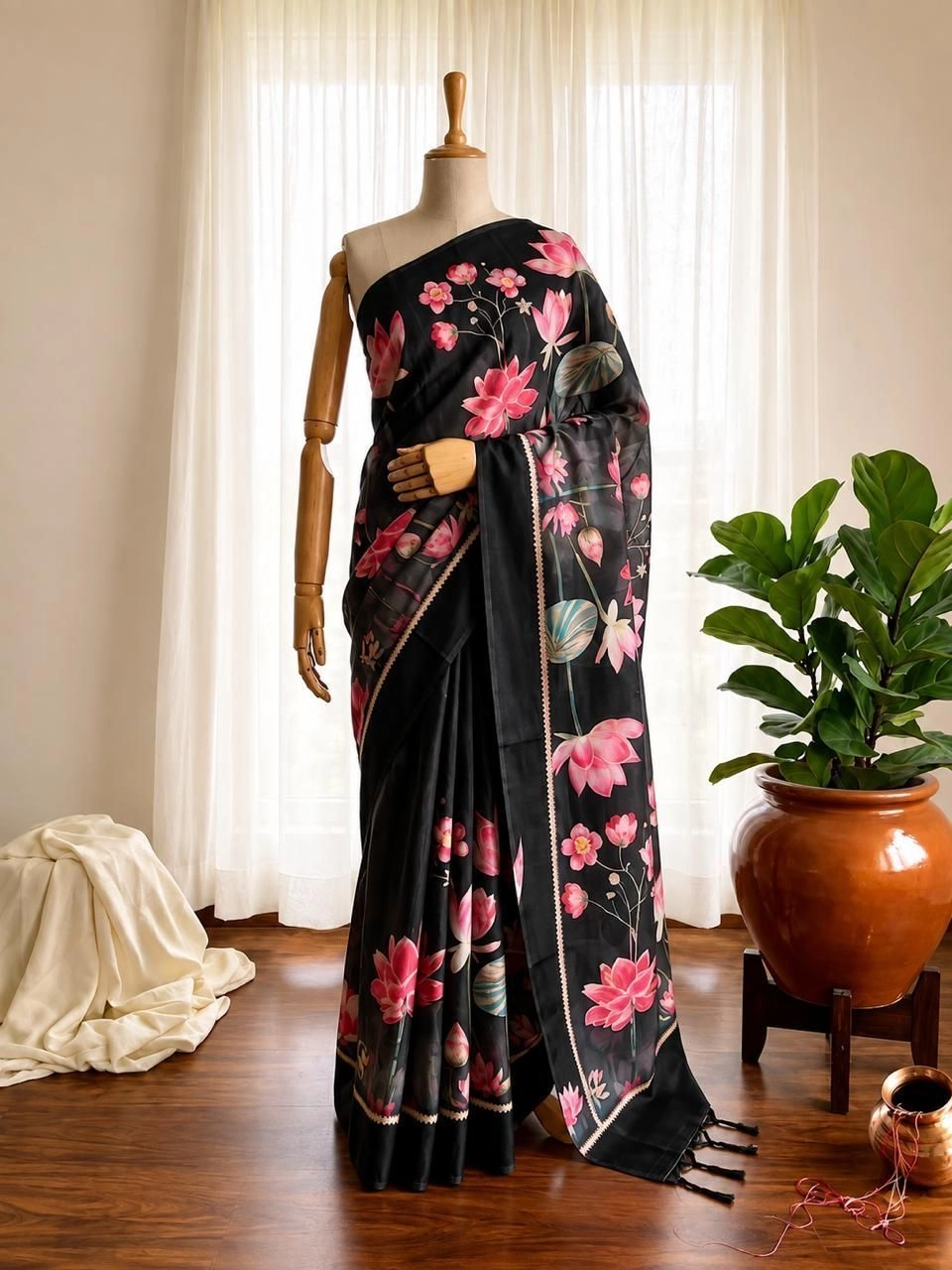 Digital Printed Cotton Saree