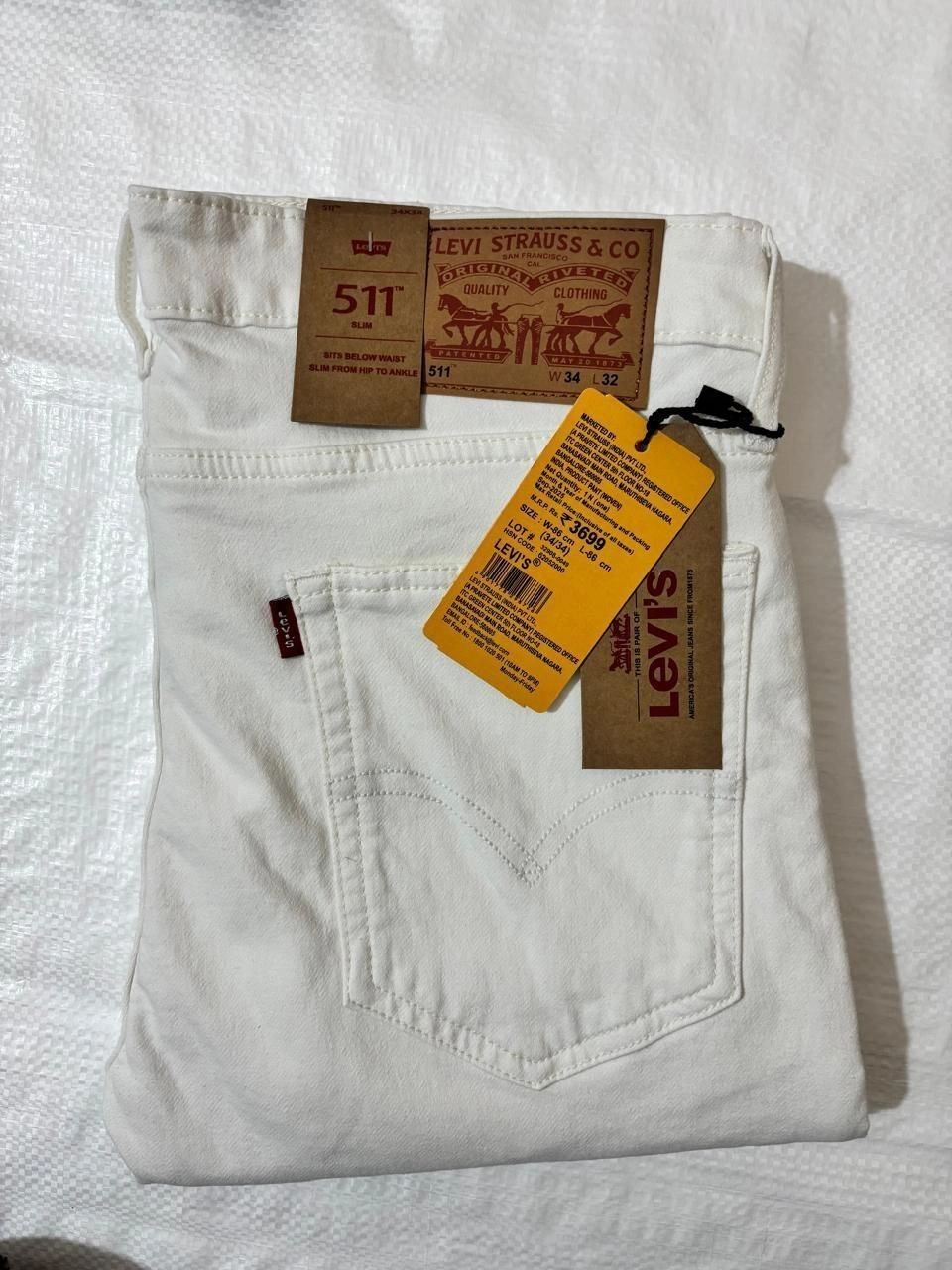 LEVI'S DENIM JEANS 511 WITH BRAND BILL AJ7819GAFH 12