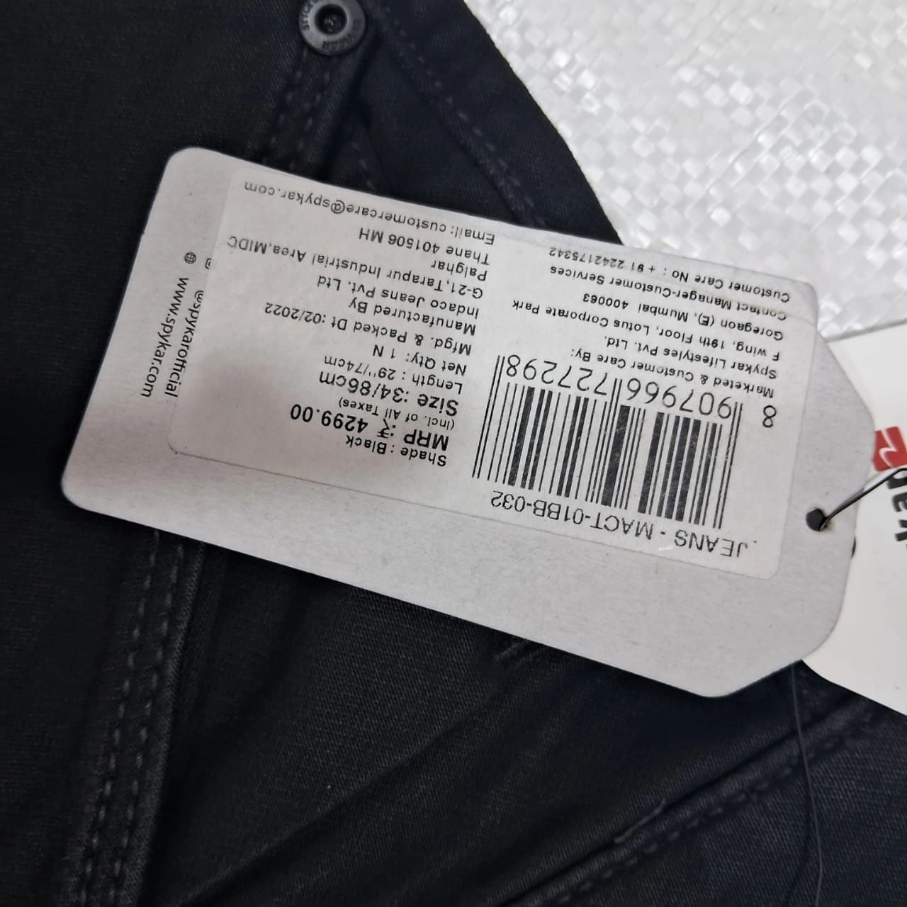 SPYKAR DENIM JEANS FQ62782 WITH BRAND BILL 12